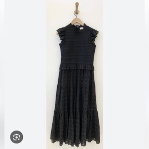 Sea NY Ingrid Smocked dress. Size 2. Black